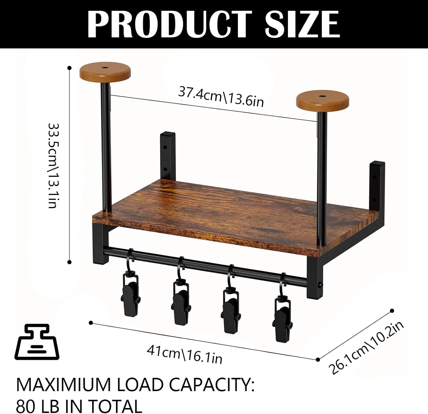 Support mural en bois pour cas - Kitchen Appliances Cabinet avis et prix